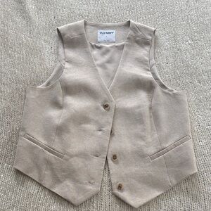 Old Navy Neutral Beige Dress Vest